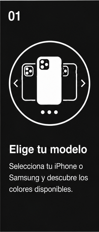 Paso 1: elige tu modelo y color de case