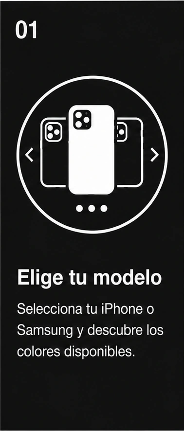 Paso 1: elige tu modelo y color de case